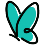 logo mesientabien mariposa turquesa